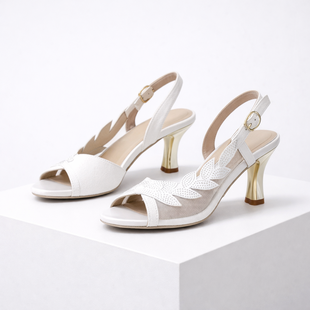 Women's slingback heels with a cushioned insole and feminine silhouette