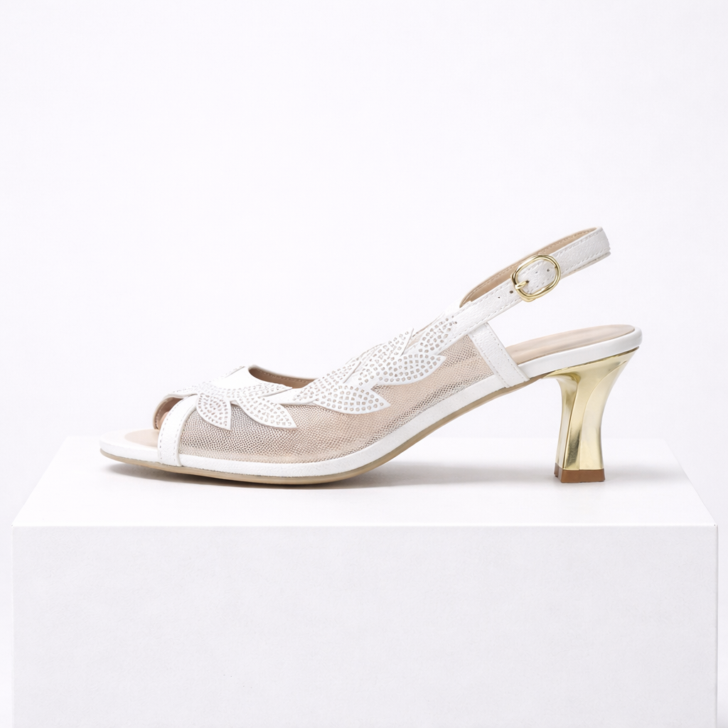 Women's slingback heels with a cushioned insole and feminine silhouette