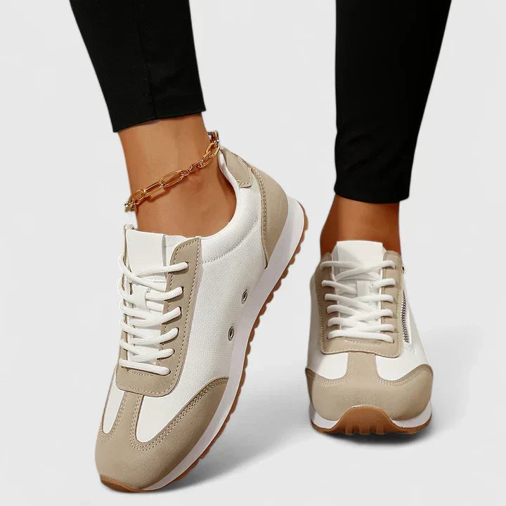 Kytherah comfortable slip-on sneakers in soft neutral tones for women