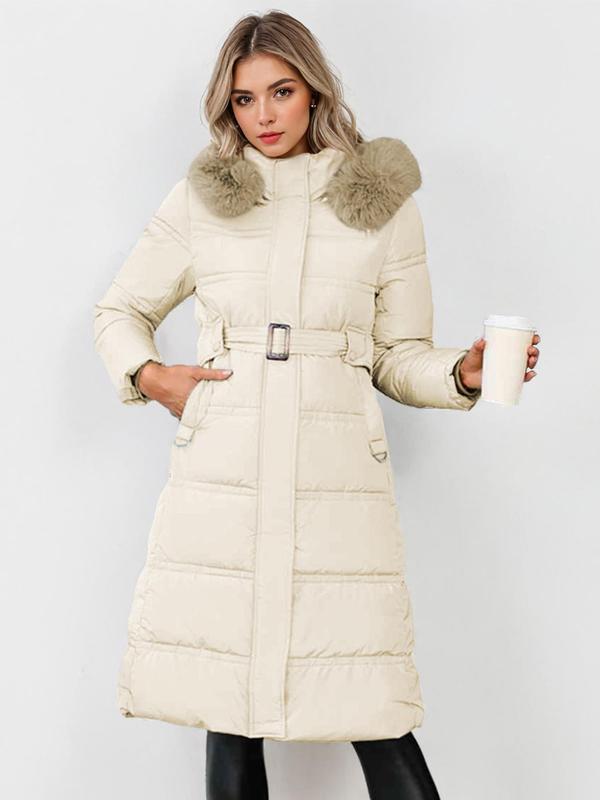 Leyla plush belted coat with waist tie shown in brown, black, off white and pale green