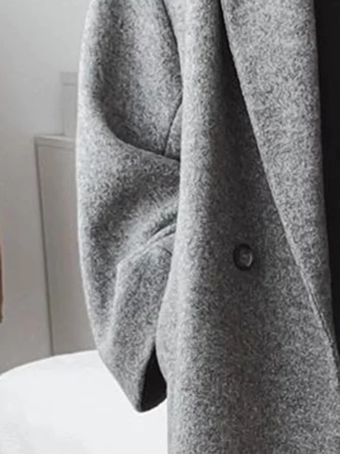 Fiona classic tailored overcoat shown in gray, brown and blue