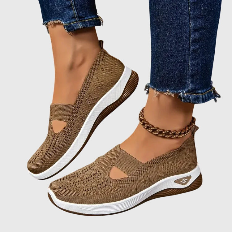 Lora cushioned everyday walking sneakers shown in a neutral colourway