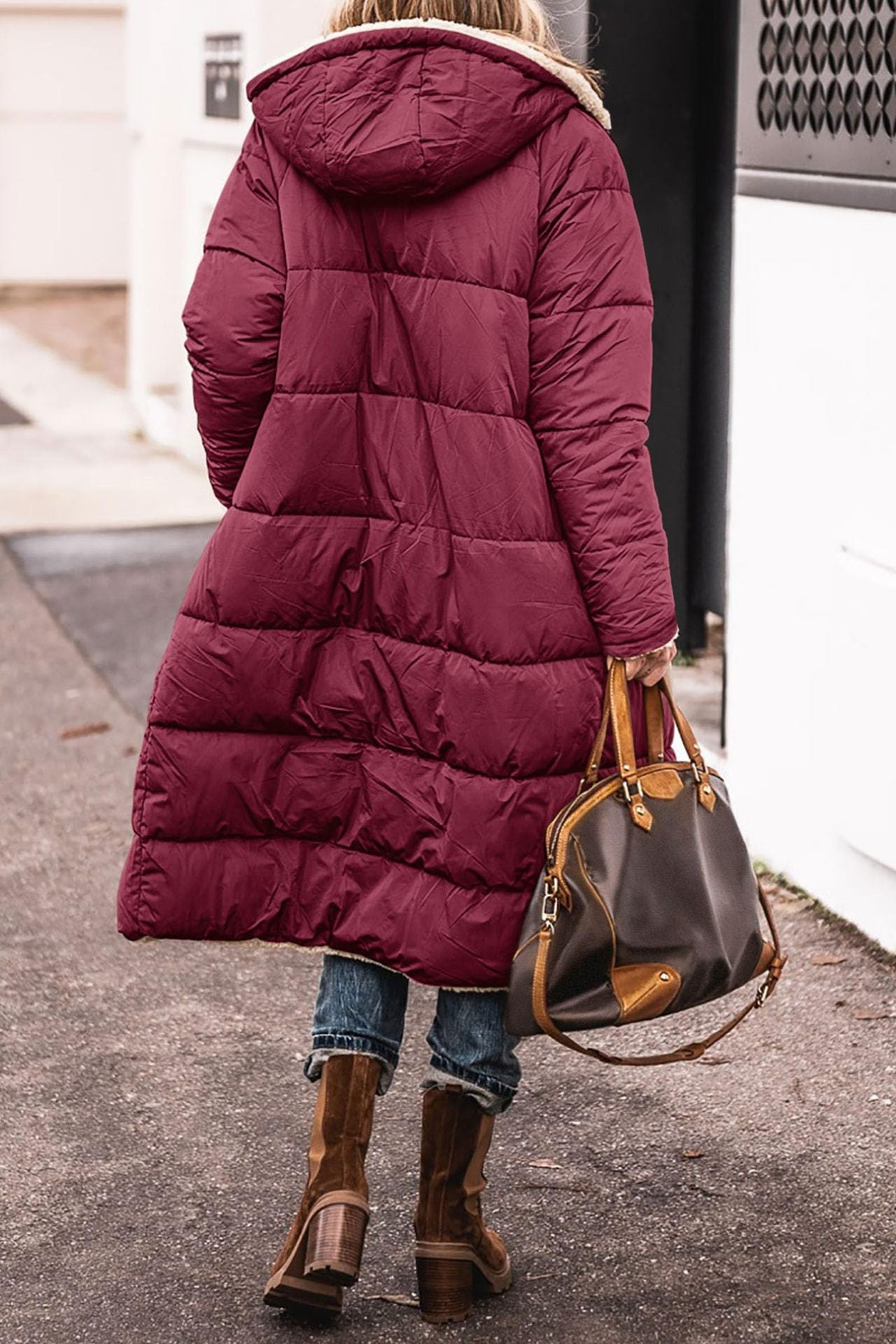 Sasha elegant reversible tailored womens coat shown in a rich colourway
