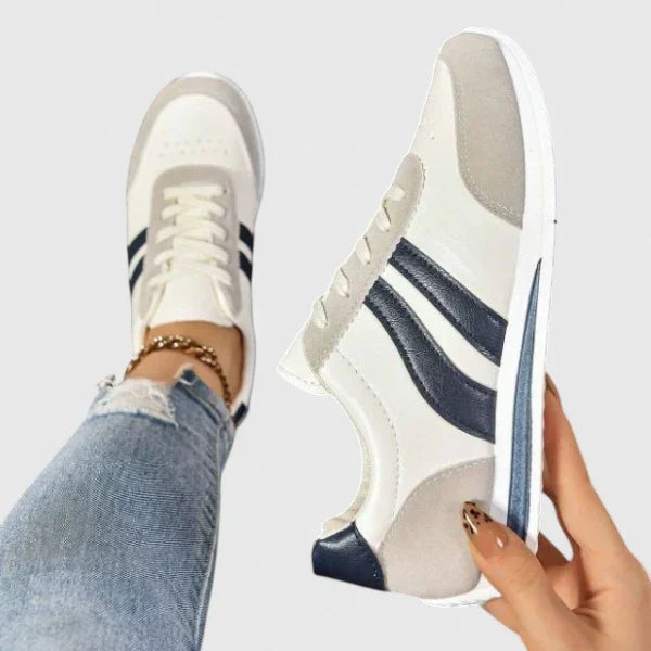 Vionara comfortable everyday shoes shown in red and blue
