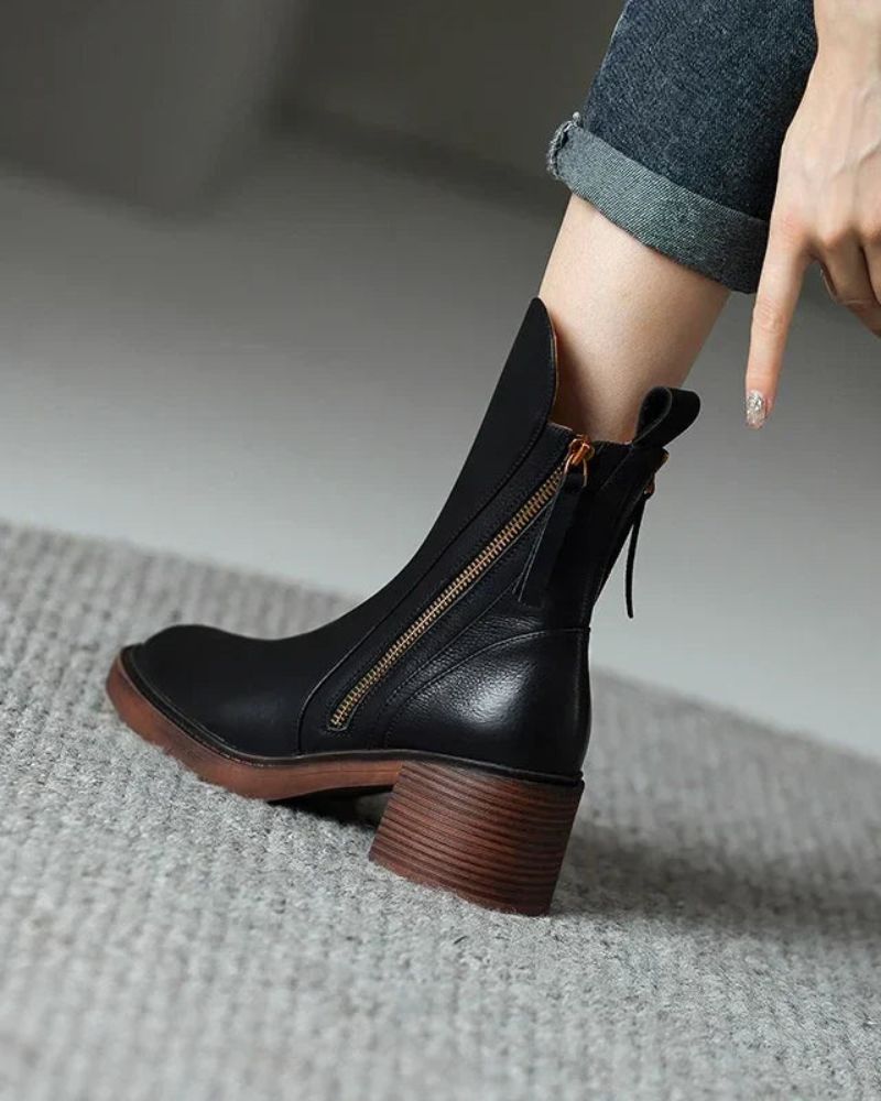 Savannah | Round Toe Square Heel Cushioned Boots