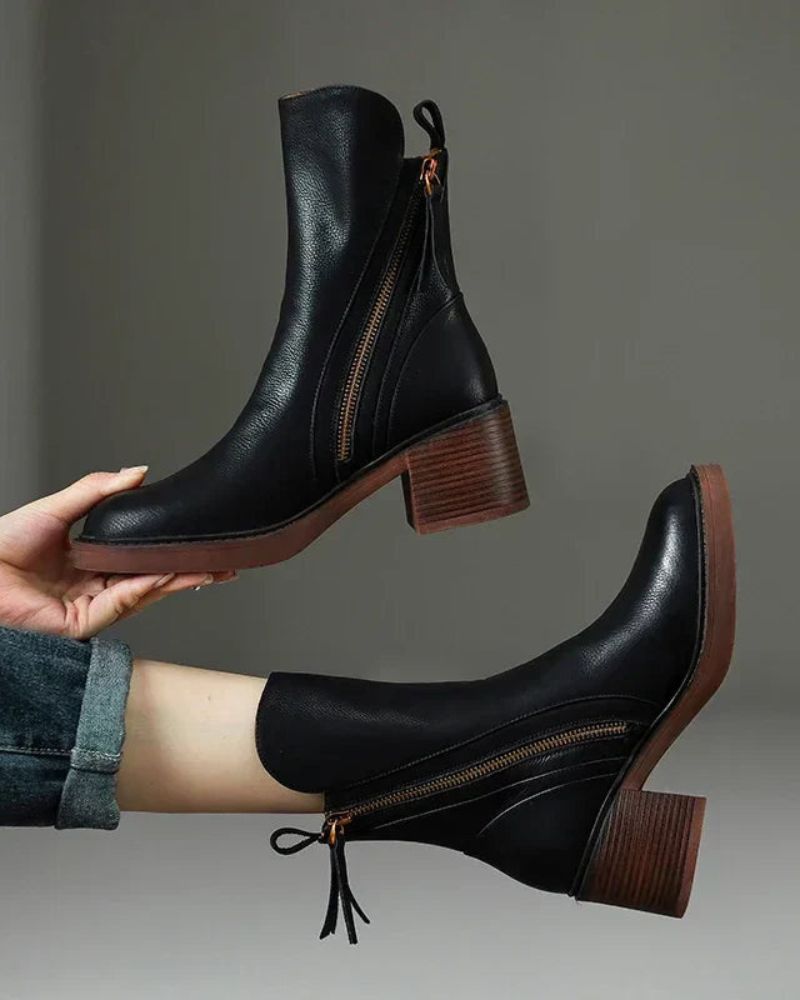 Savannah | Round Toe Square Heel Cushioned Boots