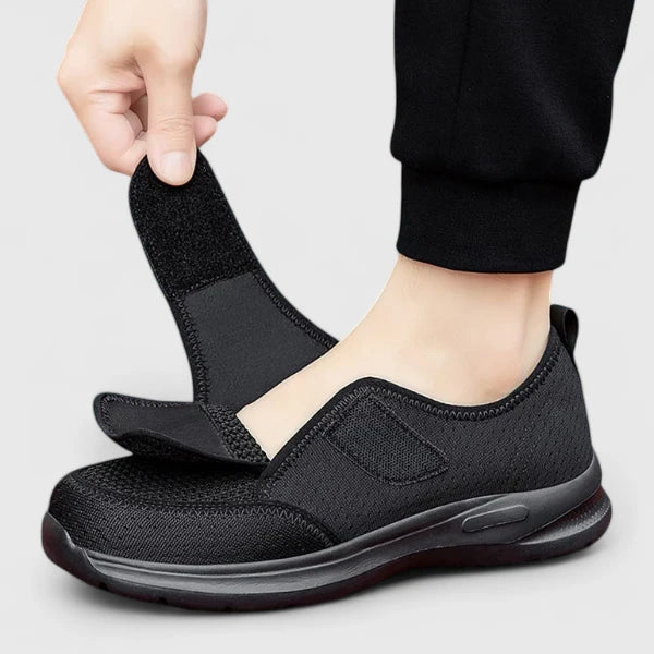 Comfortable everyday slip-on shoes in grey and black for women