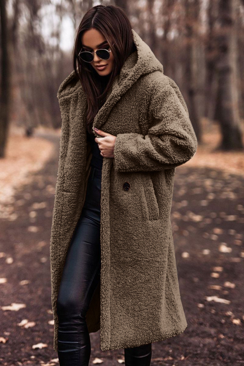 Emily classic tailored winter coat shown in neutral tones