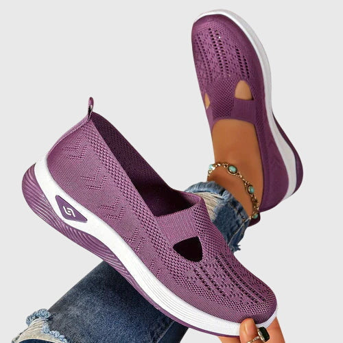 Comfortable women's slip-on shoes shown in multiple colours
