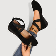 Livia elegant ballet flats shown in black, brown, red and blue