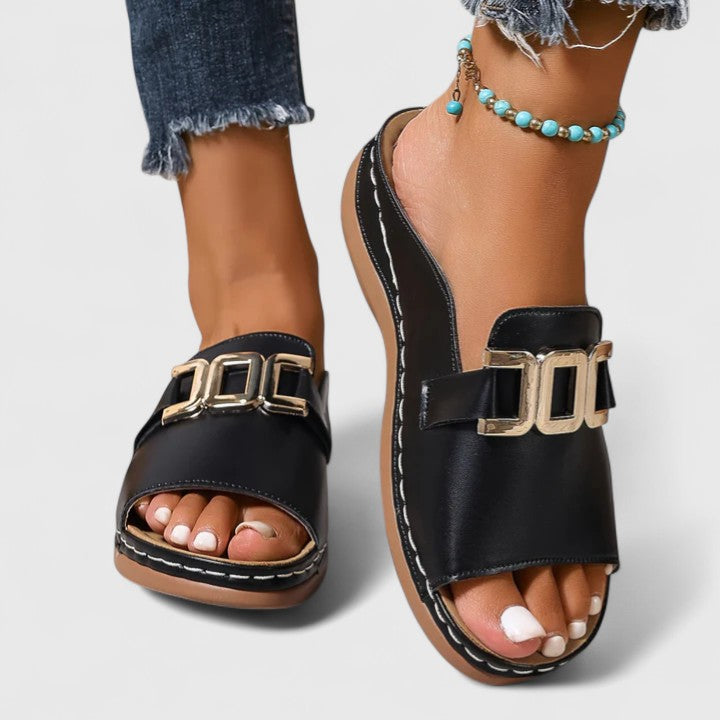 Sharpay | Non-Slip Sole Sandals with Secure Heel