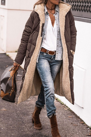 Sasha elegant reversible tailored womens coat shown in a rich colourway