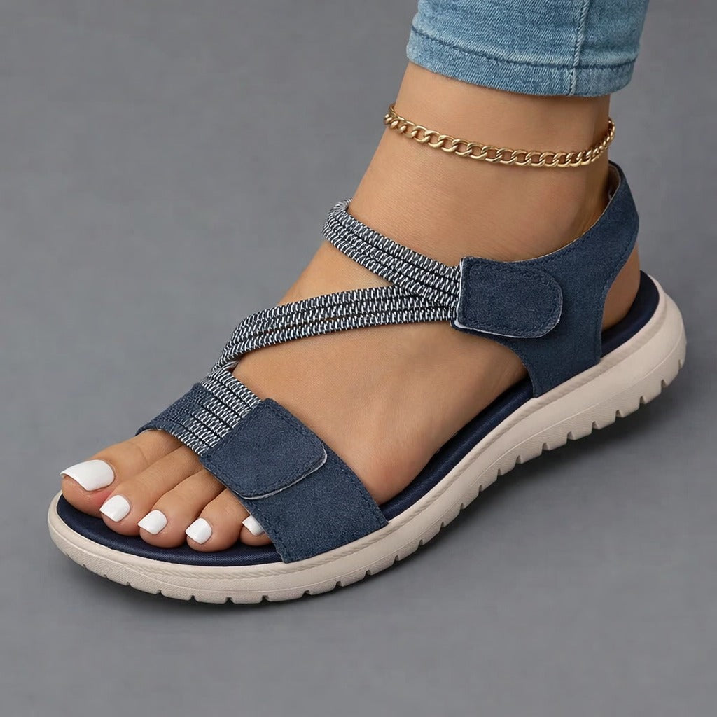 Glyresan | Adjustable Cross-Strap Cushioned Sandals