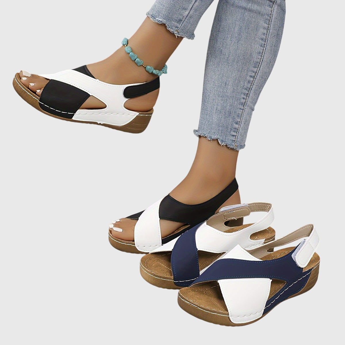 Ainsley | Everyday Sandals in Blue, Orange, Green & Black