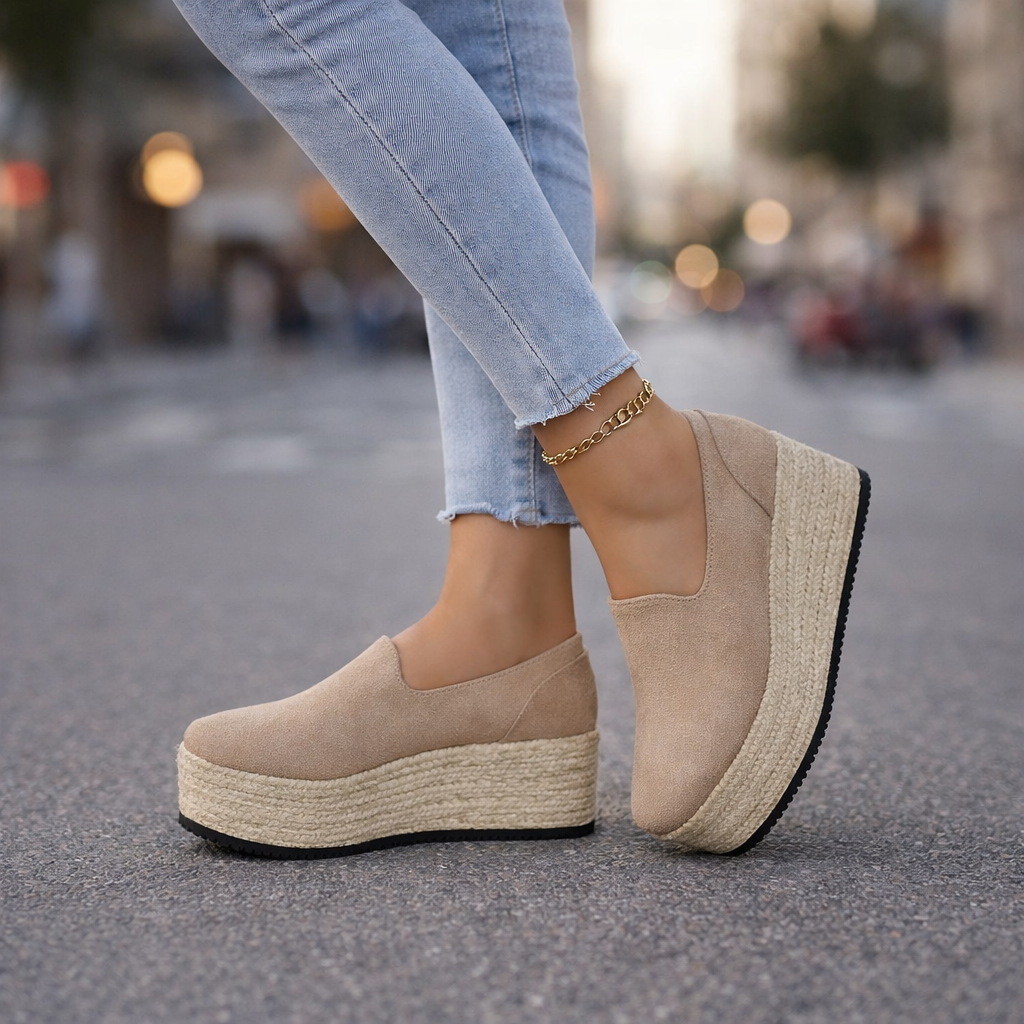 Ruby platform sneakers shown in white, black, khaki and leopard finishes