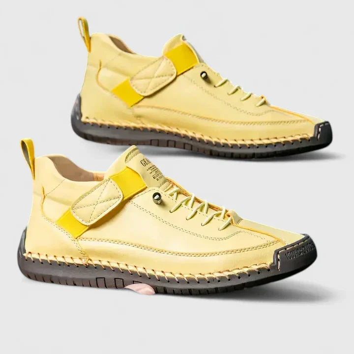 Comfortable everyday lace-up sneakers shown in multiple colours