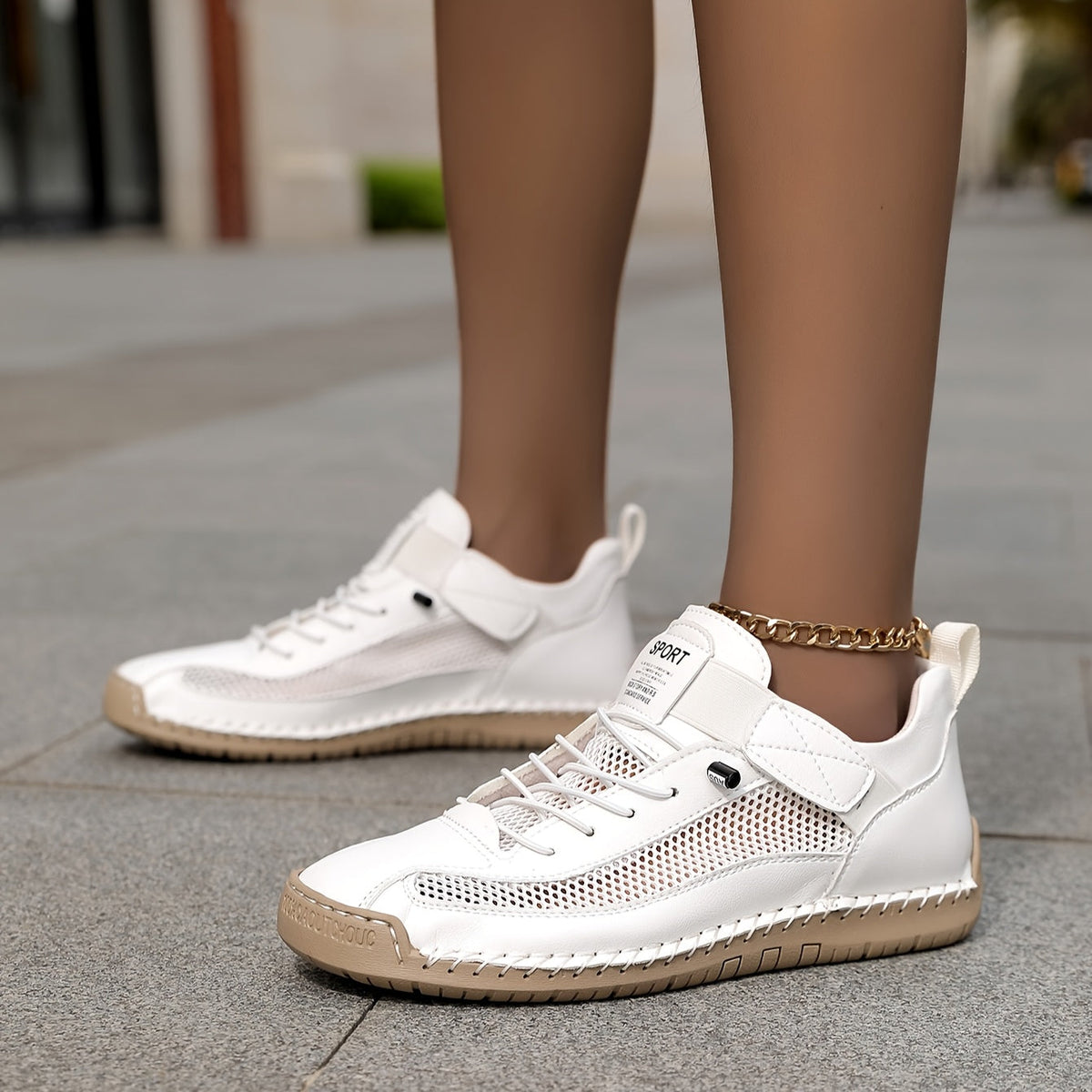 Willow lightweight women's sneakers shown in white, navy and olive green colourways