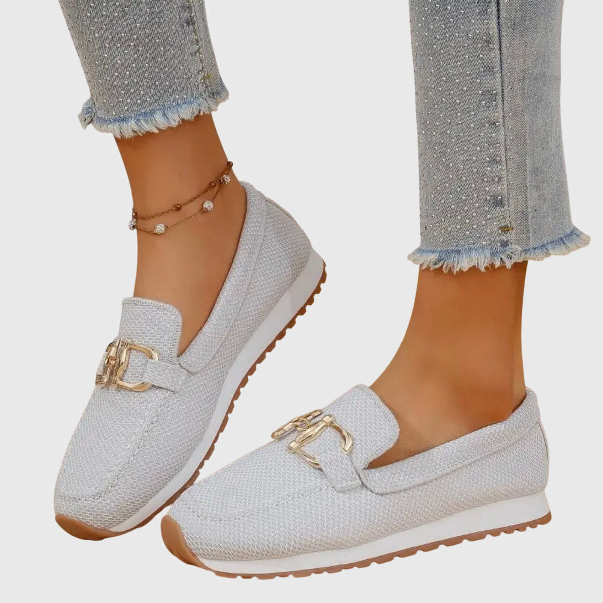 Susie classic slip-on loafers for women shown in neutral tones
