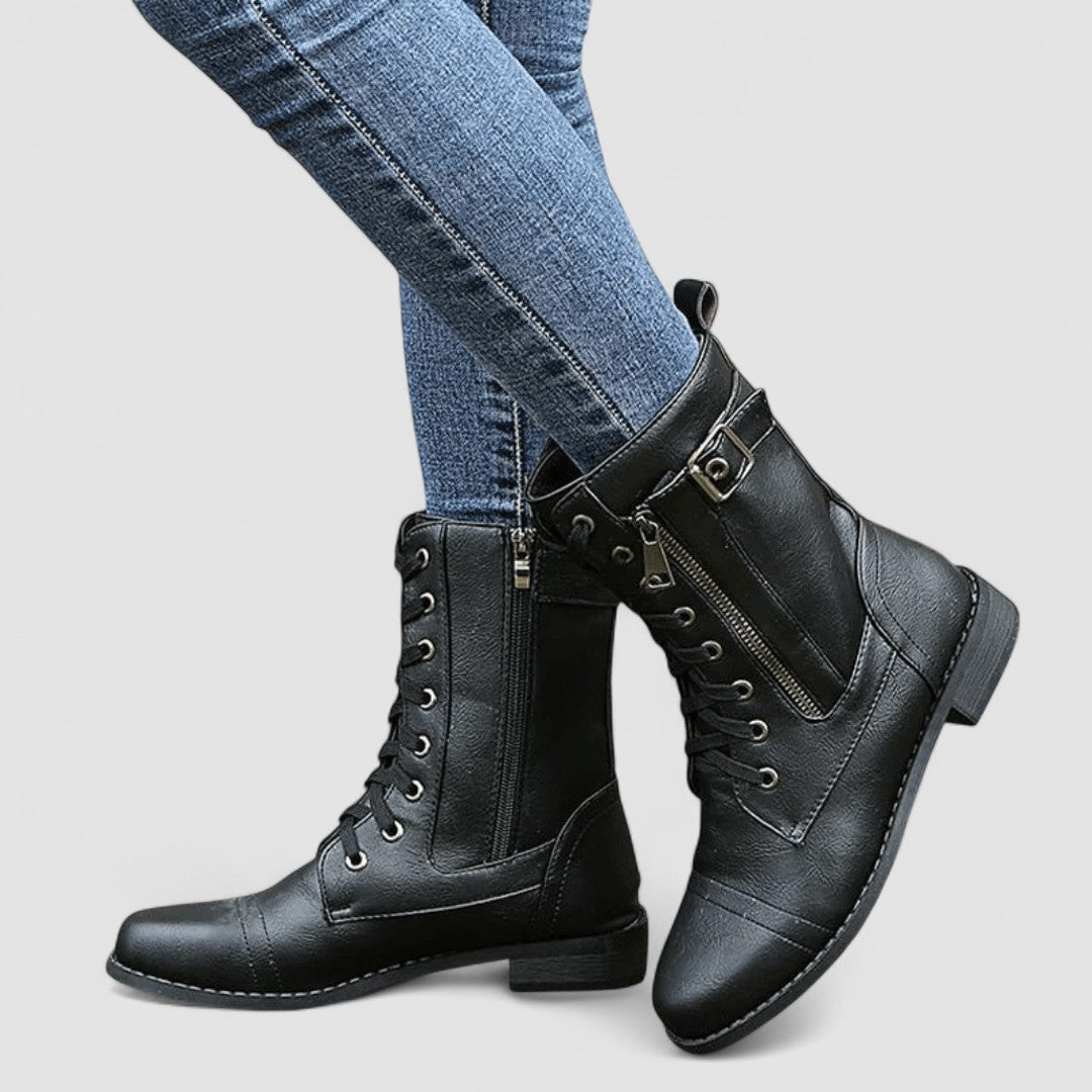 Sylvia | Western Boots in Brown, Black & Grey