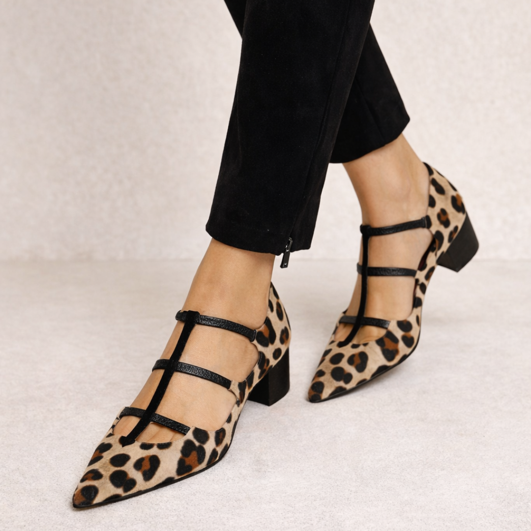Arden | Leopard Strap Heels