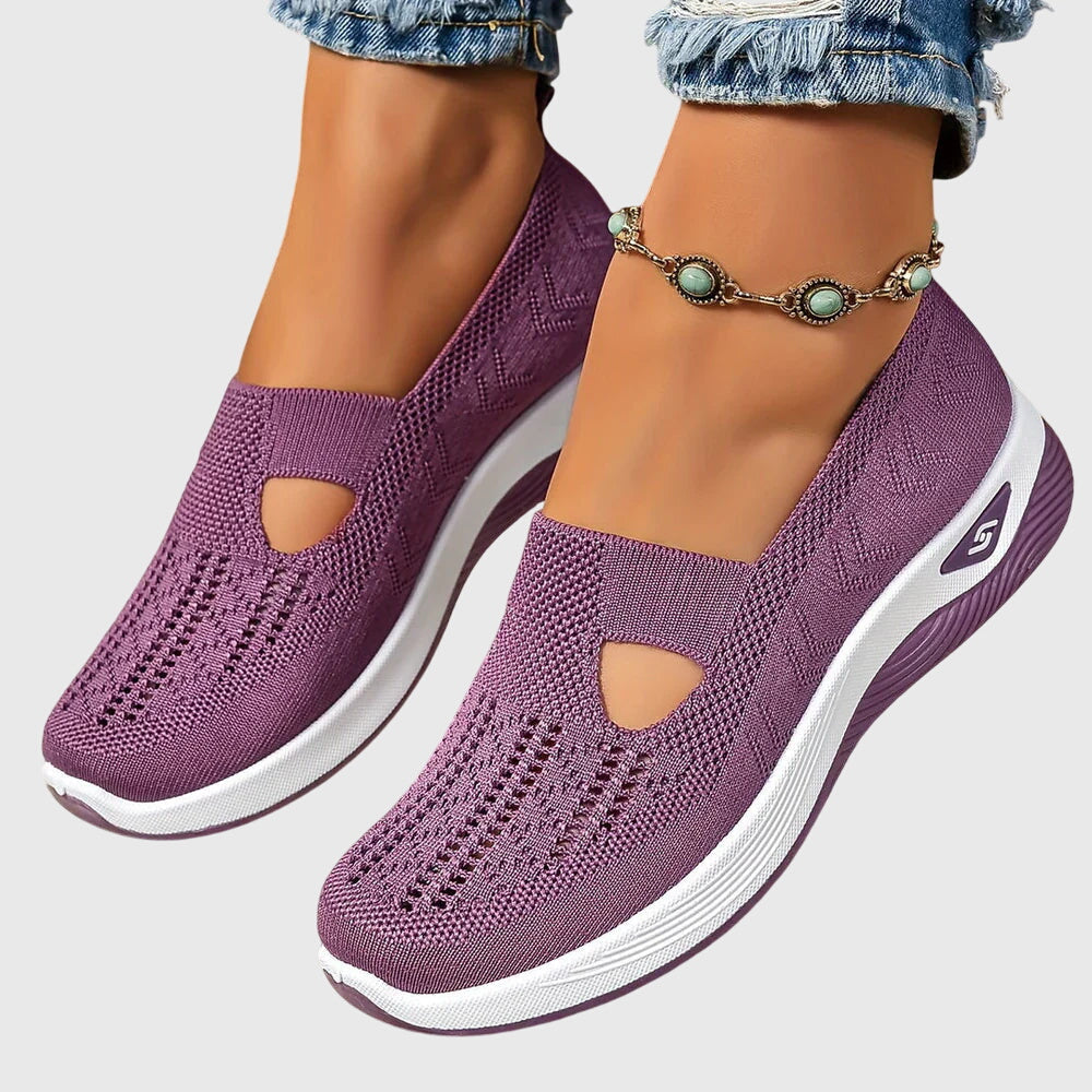 Comfortable women's slip-on shoes shown in multiple colours