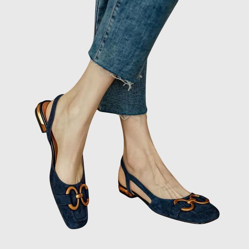 Cecilia | Adjustable Buckle Embroidered Sandals
