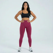 Demi full-length sculpting legging in Bordeaux, front view