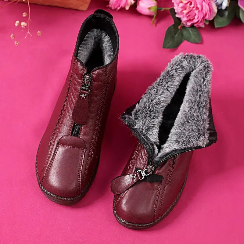 Saiva | Zip-Up Waterproof Winter Boots with Non-Slip Sole