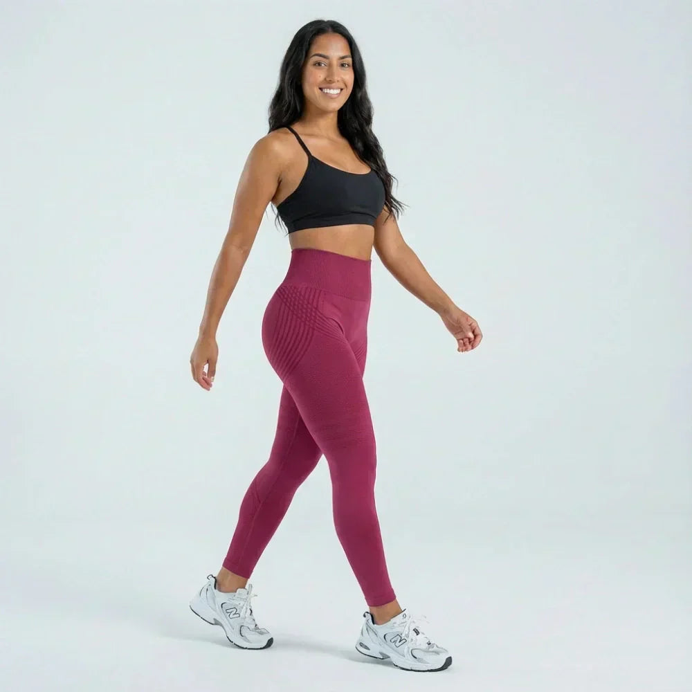 Demi full-length sculpting legging in Bordeaux, front view