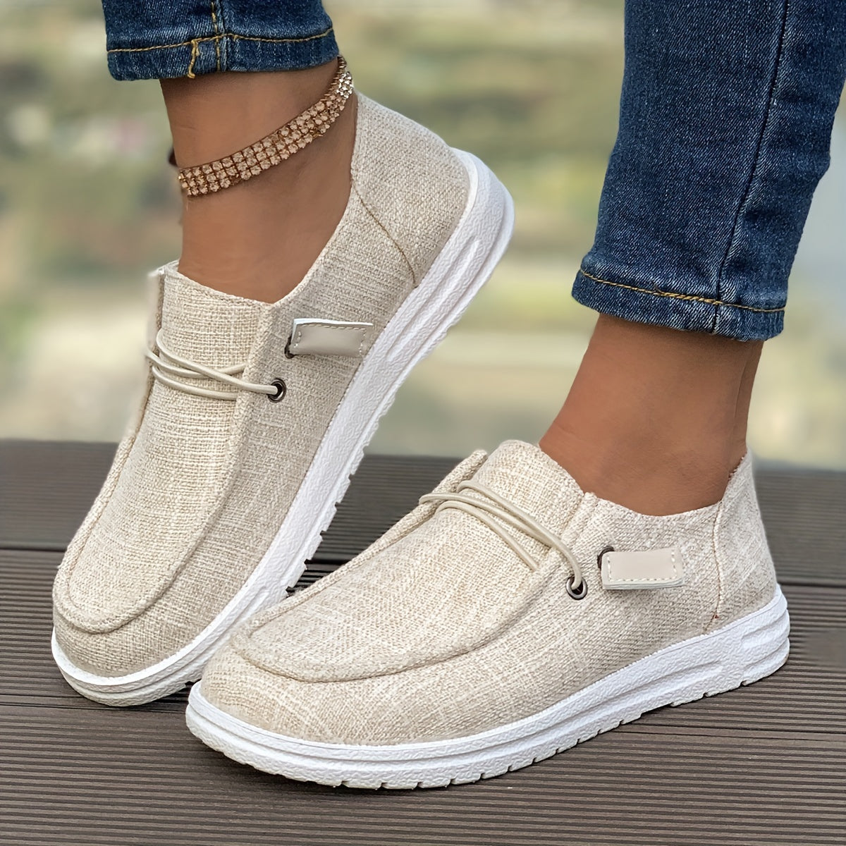 Grace womens casual comfort shoes in neutral tones for everyday wear