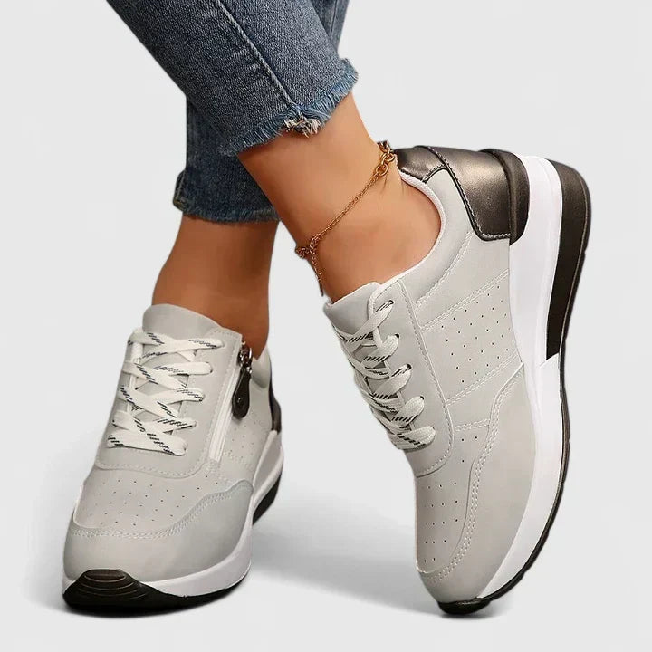 Comfortable everyday slip-on shoes shown in blue, black and grey