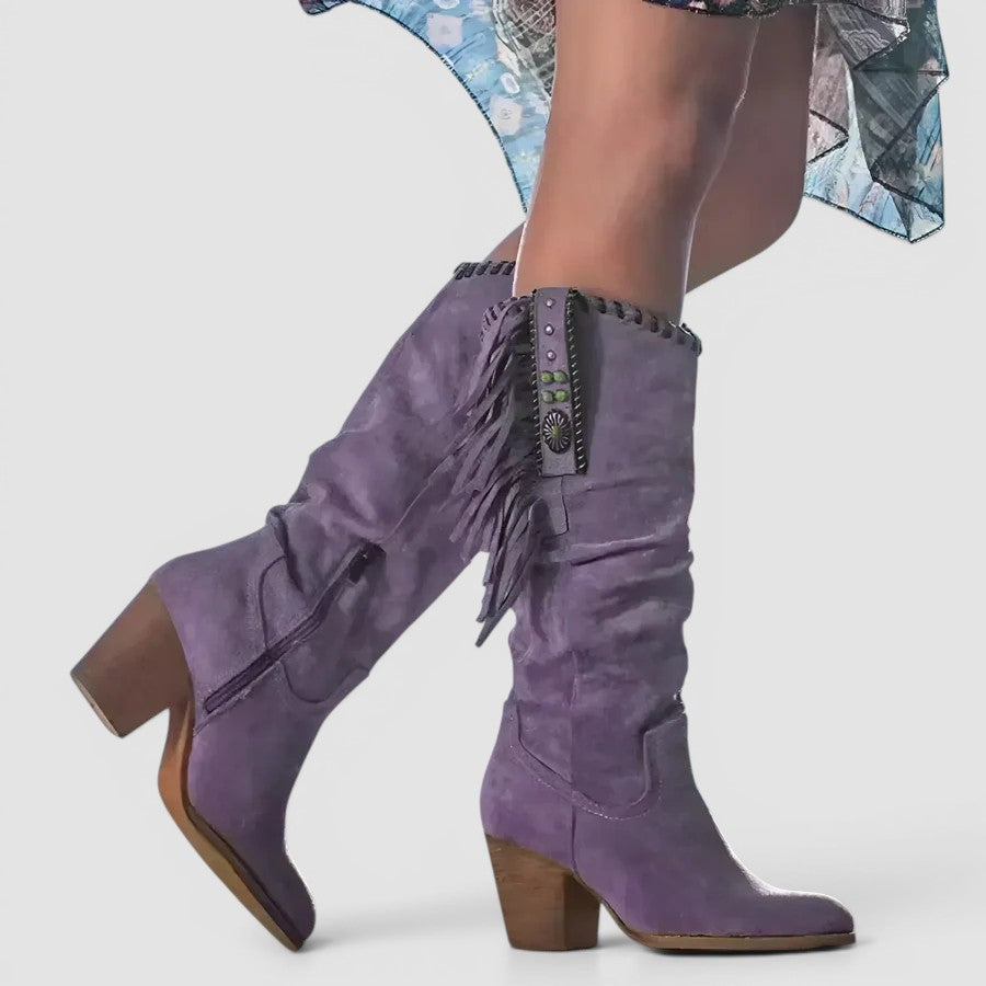 Skye | Lightweight Travel Boots in Brown, Purple, Blue & Red