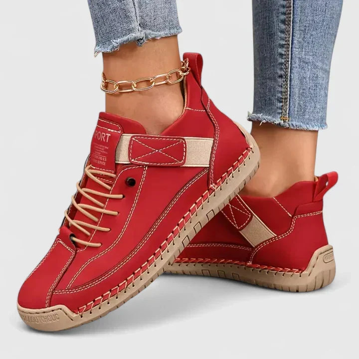 Comfortable everyday lace-up sneakers shown in multiple colours