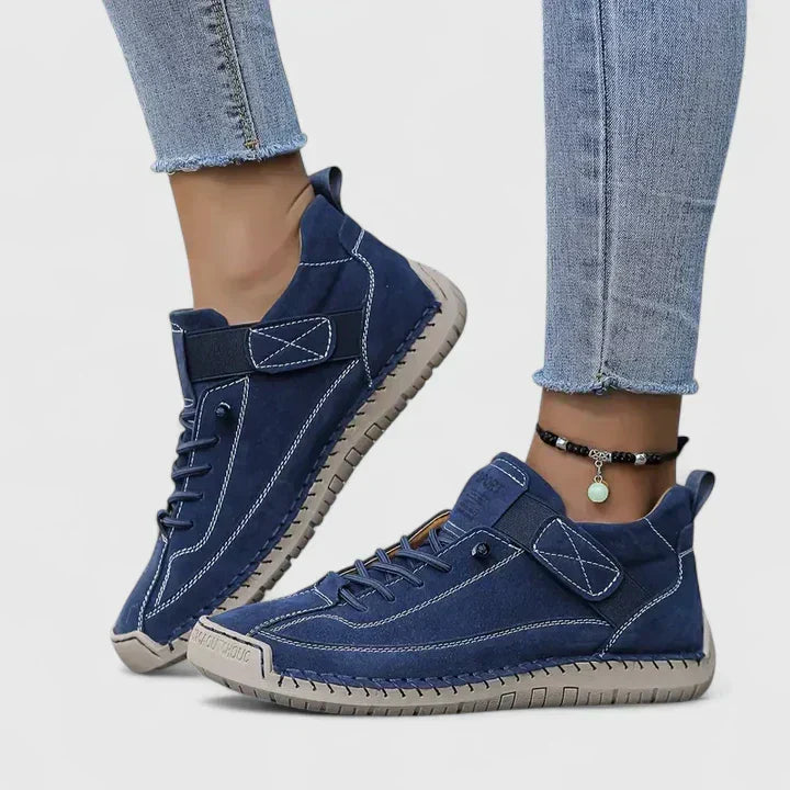 Comfortable everyday lace-up sneakers shown in multiple colours