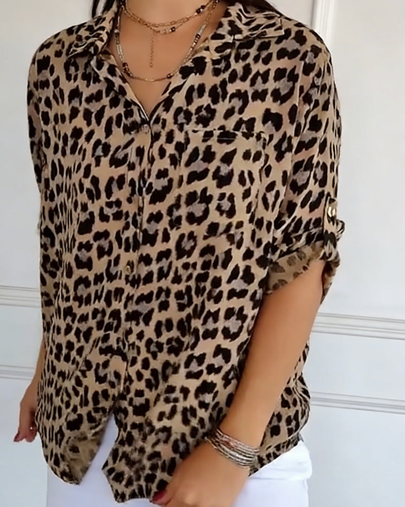 Susan leopard print blouse styled for everyday and dressed-up looks