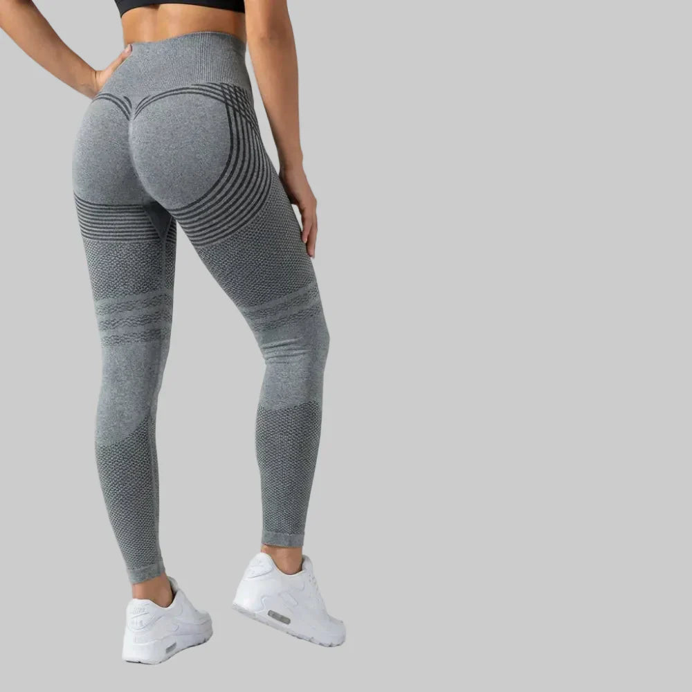 Hana grey full-length contour sculpting legging shown from front