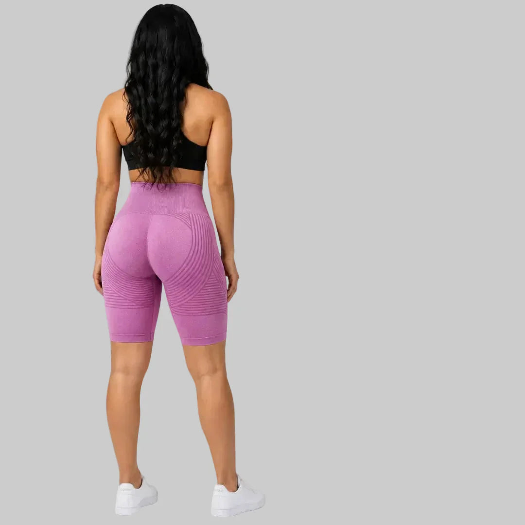 Kaia rose pink short legging with 3D sculpting fit for workouts and everyday wear