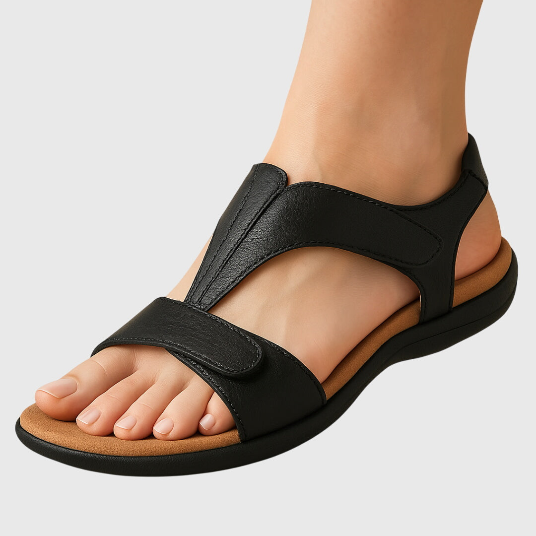 Kylie | Velcro-Strap Contoured Sole Sandals