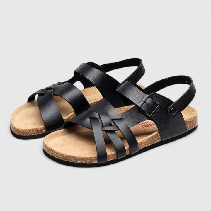 Lourizeth | Adjustable Buckle Strap Suede-Lined Sandals
