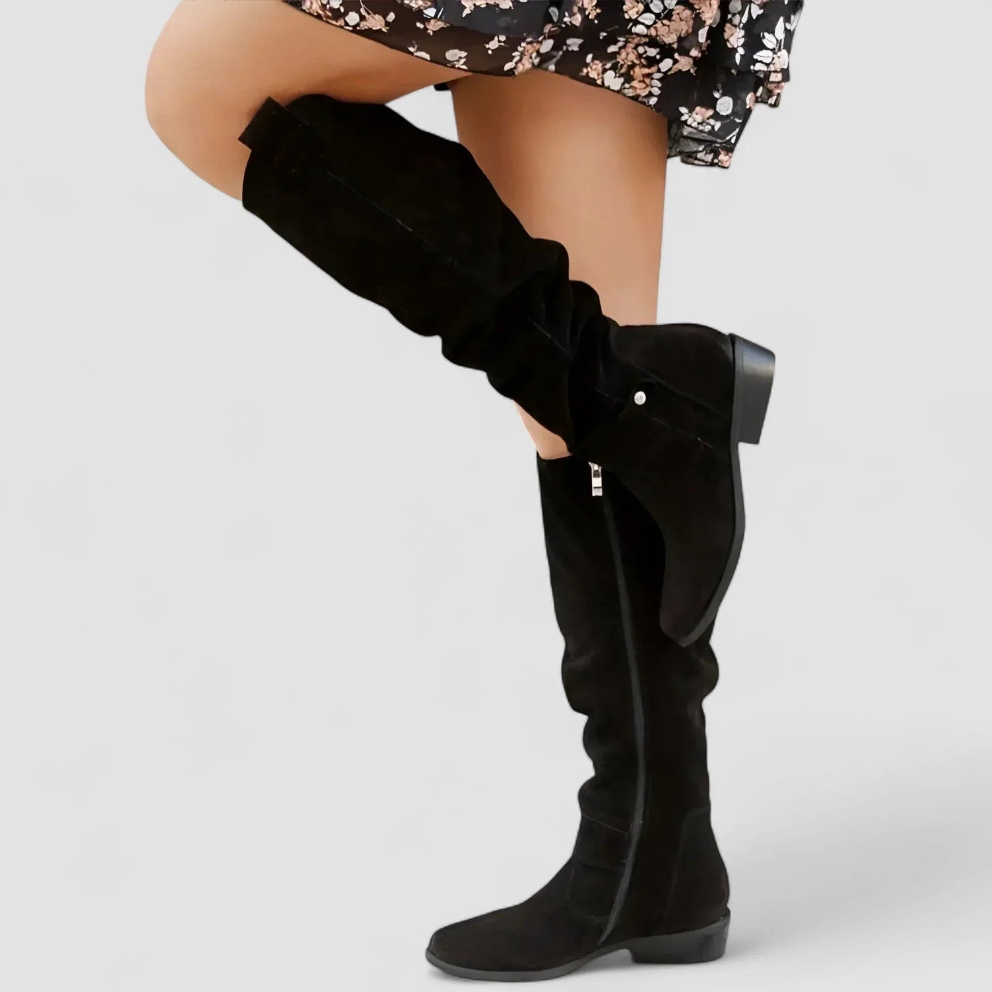 Nora orthopedic western ankle boots shown in beige, brown, dark green and black