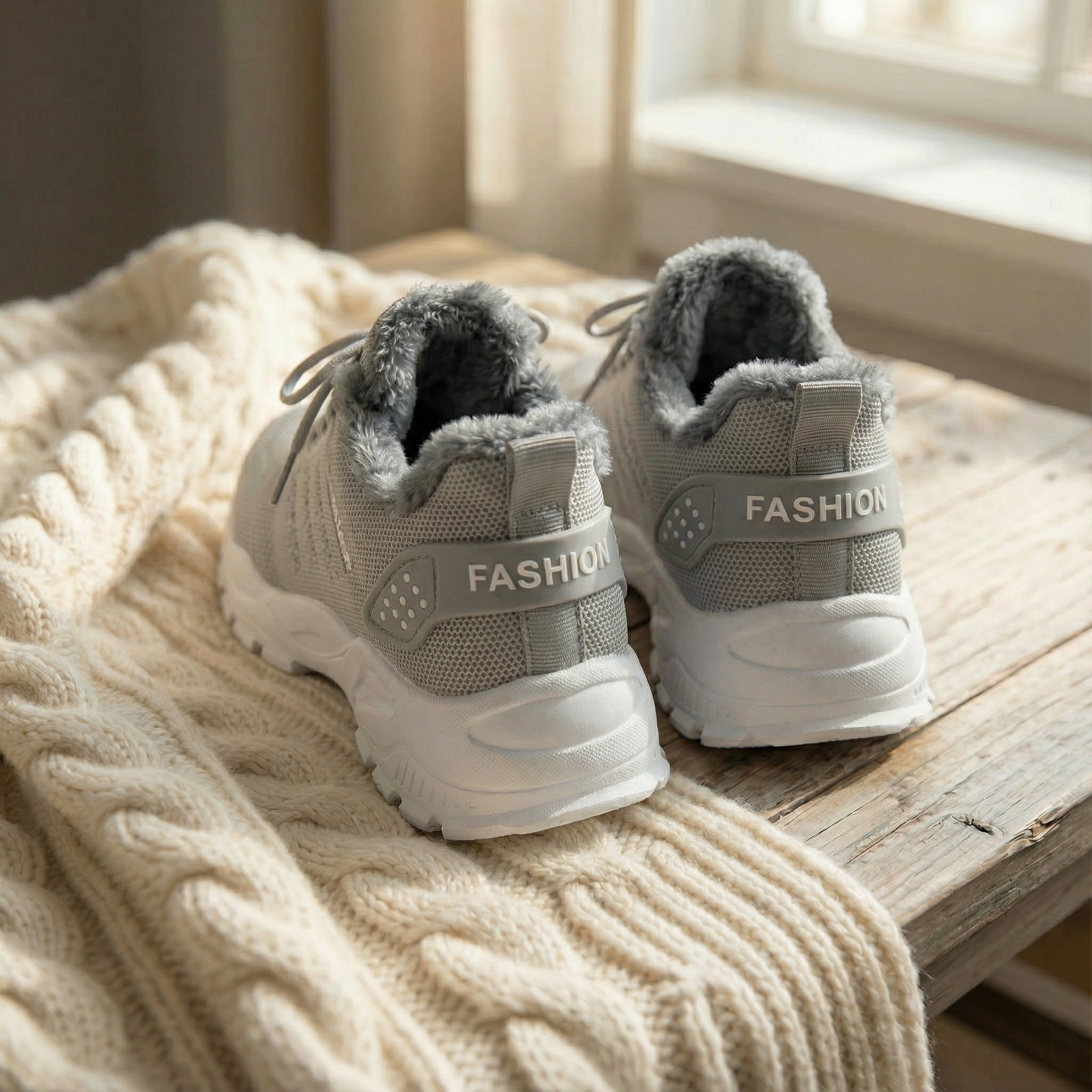 Elvra orthopedic comfort sneakers shown in a soft neutral colourway