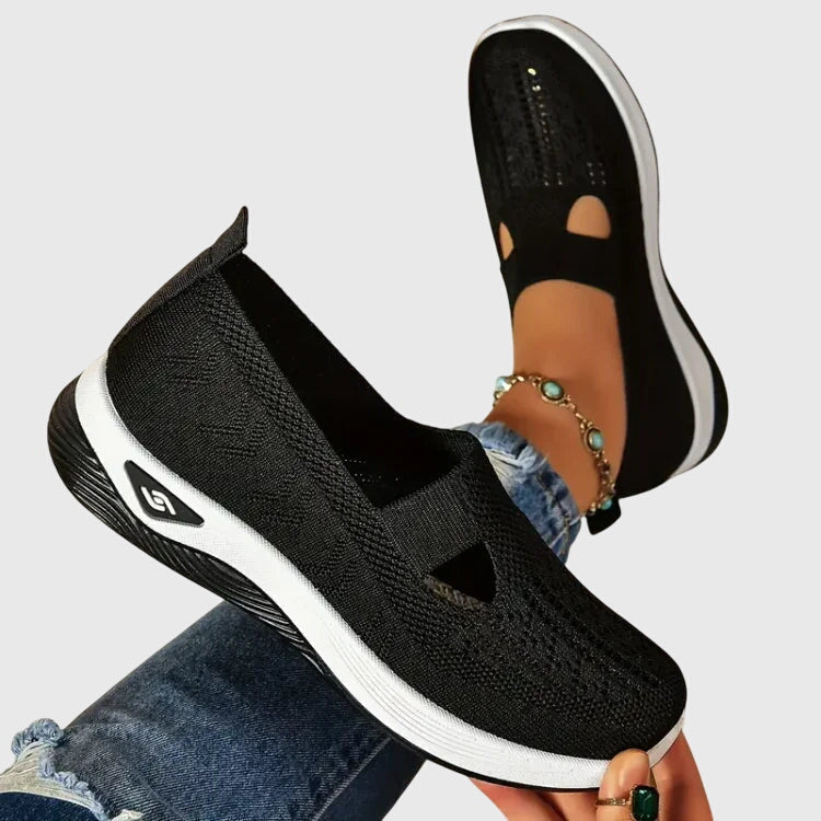 Lora cushioned everyday walking sneakers shown in a neutral colourway