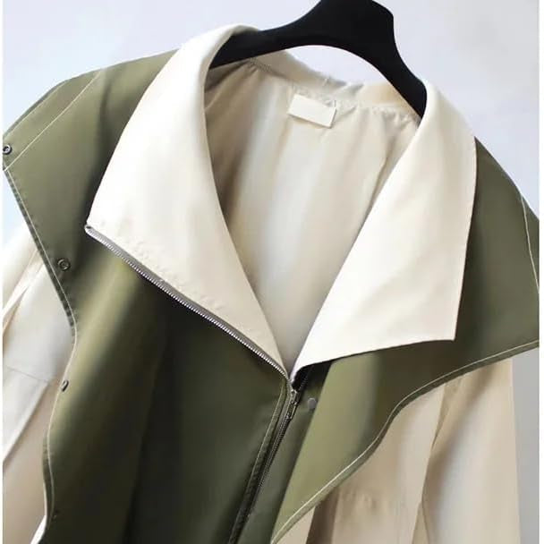 Fiore double-layer windbreaker jacket with drawcord waist and elastic cuffs in white, green and black