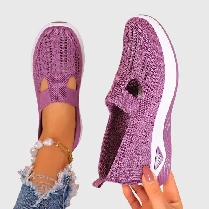 Lora cushioned everyday walking sneakers shown in a neutral colourway