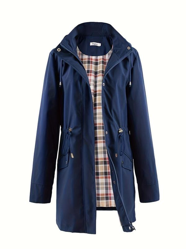Annora windproof tailored trench coat shown in black, navy blue, army green and pink