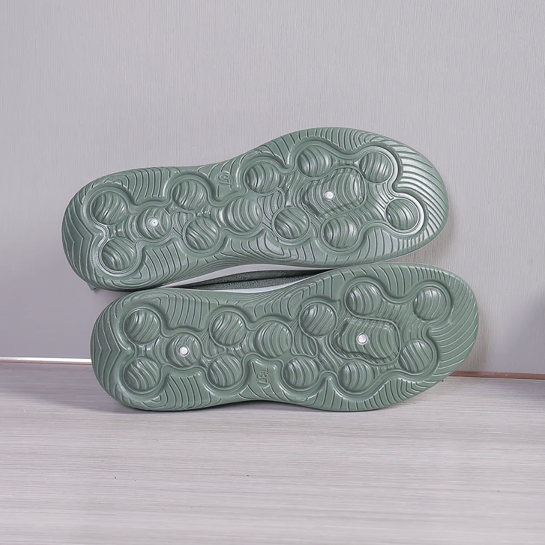Womens cushioned slip-on shoes shown in several colours