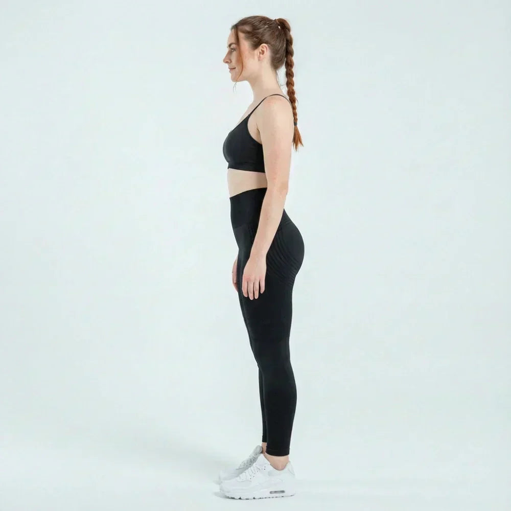 Faye classic black full-length sculpting leggings for women