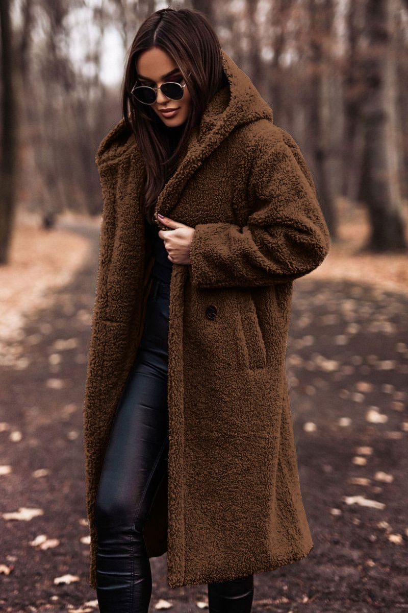 Emily classic tailored winter coat shown in neutral tones
