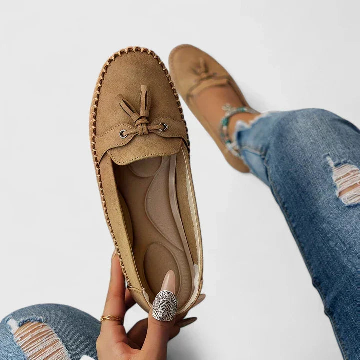 Emmaleigh comfortable slip-on loafers for women shown in neutral and soft colours