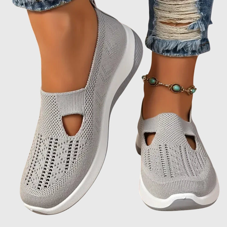 Lora cushioned everyday walking sneakers shown in a neutral colourway
